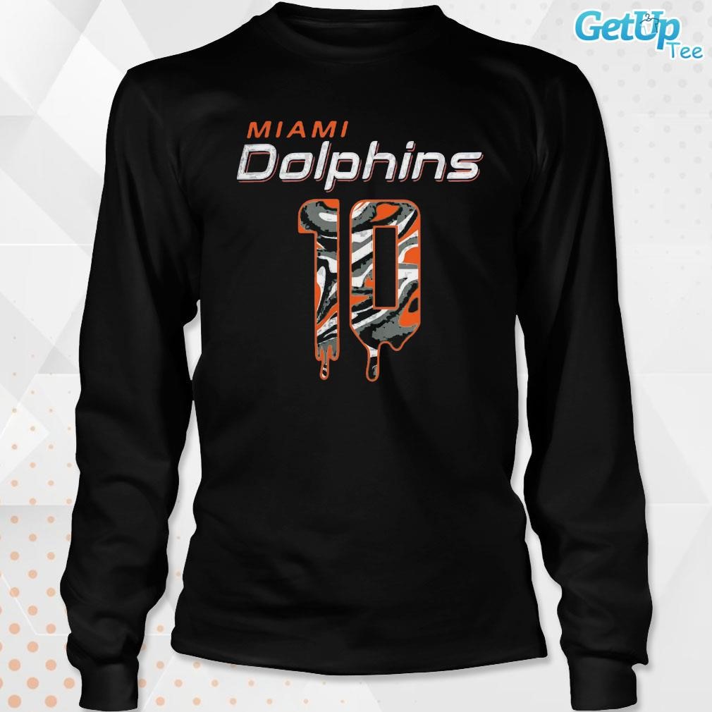 Tyreek Hill Miami Dolphins Youth Name & Number Logo Long Sleeve T