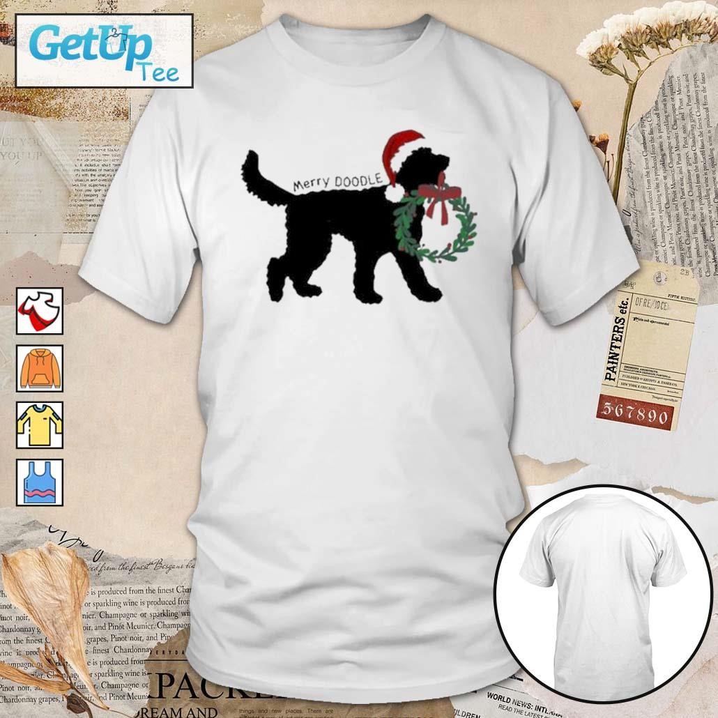 Doodle Dog Lover Merry Christmas t-shirt